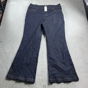 SPANX FLARE SPANXshape™ EveryWear Raw‎ Indigo Jeans #21266Q-2X Petite NEW